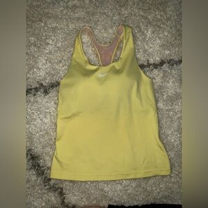 Women’s Nike Bright Spring Yellow Racerback Tank Top Size Medium